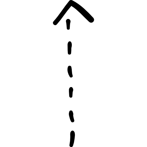Up broken line arrow